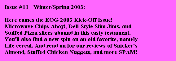 Issue #11 - Winter-Spring 2003