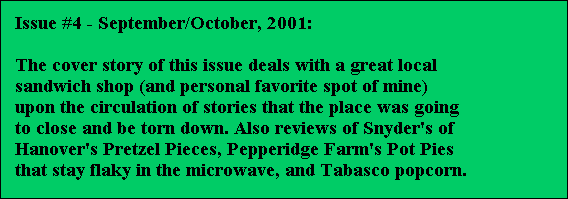Issue #4 - September-October 2001